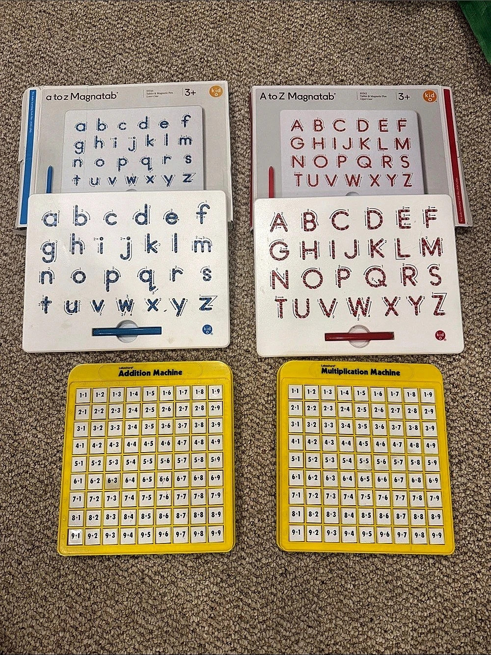 MagnaTab A to Z MagnaTab Alphabet Boards Addition Multiplication Set